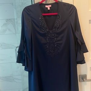 Lilly Pulitzer SZ XS silk dress blue